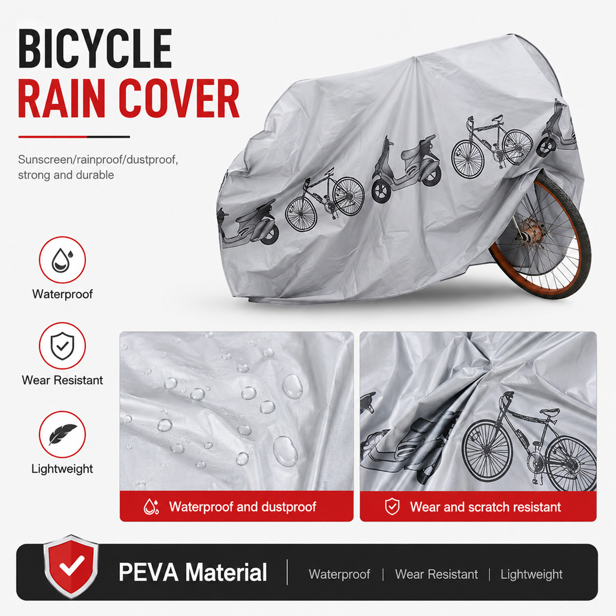 PINMOAP Universal Bicycle Rain - Cycling Commuter Bag 评论和价格
