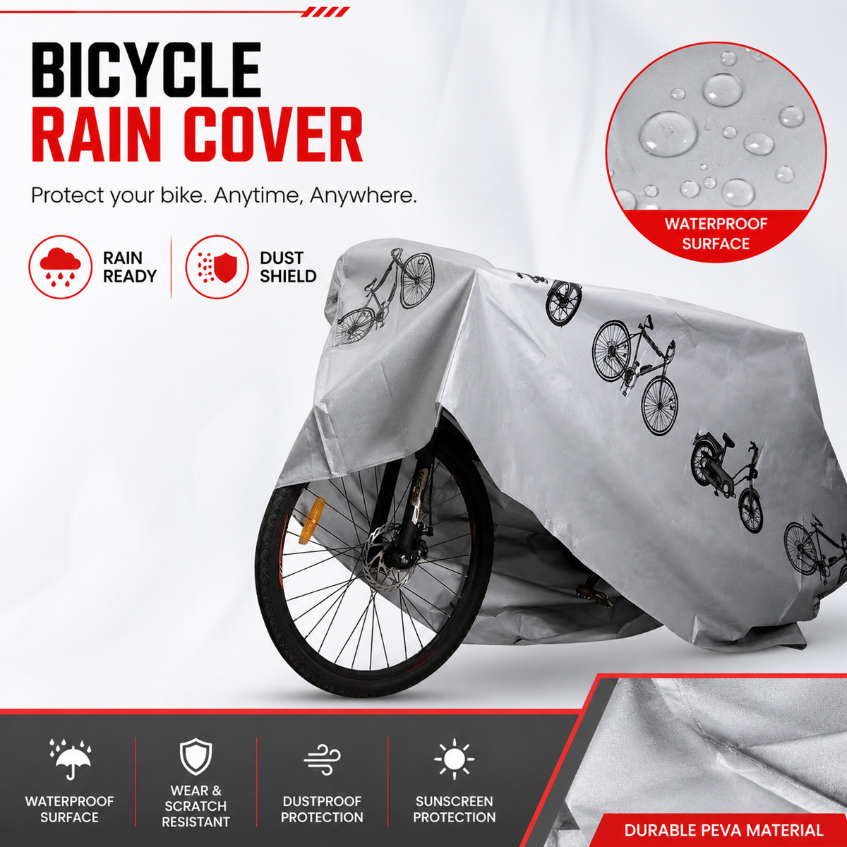 PINMOAP Universal Bicycle Rain - Cycling Commuter Bag 评论和价格
